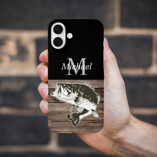 Gepersonaliseerde Bass Gevist Monogram Buitenshuis Case-Mate iPhone Case