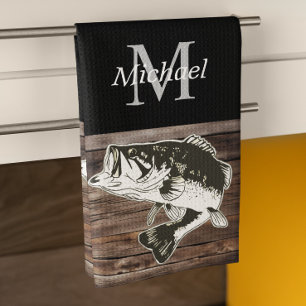 Gepersonaliseerde Bass Gevist Monogram Buitenshuis Theedoek