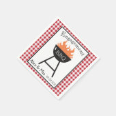 Gepersonaliseerde BBQ Papieren servet (Hoek)