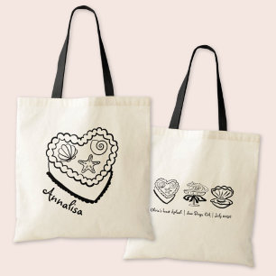 Gepersonaliseerde Beach Bachelorette Tas Seashell