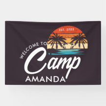 Gepersonaliseerde Beach Camp Bachelorette Party Cu