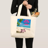 Gepersonaliseerde Beach Cat Jumbo Tas (Voorkant (product))