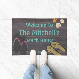 Gepersonaliseerde Beach House Welkom Deurmat