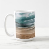 Gepersonaliseerde Beach Scene Clock Koffiemok (Links)