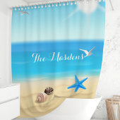 Gepersonaliseerde Beach Scene Douchegordijn