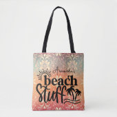Gepersonaliseerde "Beach stuff" Draagtas (Voorkant)