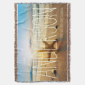 Gepersonaliseerde Beach Wedding Beach House Custom Deken (Voorkant Verticaal)
