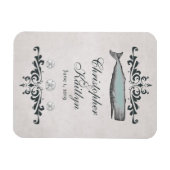 Gepersonaliseerde  Beach Whale bruiloft magneet (Horizontaal)