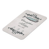 Gepersonaliseerde  Beach Whale bruiloft magneet (Linkerzijde)