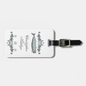 Gepersonaliseerde  Beach Whale Trouwtas Label Bagagelabel (Voorkant horizontaal)