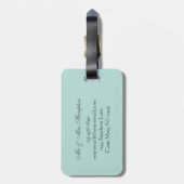 Gepersonaliseerde  Beach Whale Trouwtas Label Bagagelabel (Achterkant verticaal)