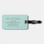 Gepersonaliseerde  Beach Whale Trouwtas Label Bagagelabel (Achterkant horizontaal)