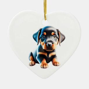 Gepersonaliseerde Beauceron Puppy Keramisch Ornament