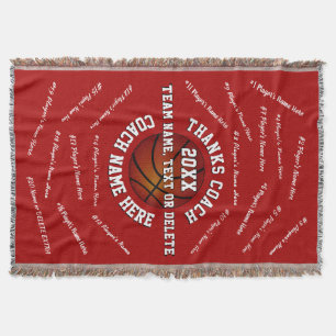 Gepersonaliseerde bedankcadeaus voor basketbalcoac deken
