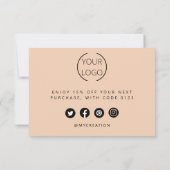 Gepersonaliseerde bedankkaarten Professional Bedankkaart (Achterkant)