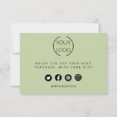 Gepersonaliseerde bedankkaarten Professional Bedankkaart (Achterkant)