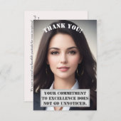 Gepersonaliseerde bedankpas: Erkende uitmuntendhei Bedankkaart (Voorkant / Achterkant)