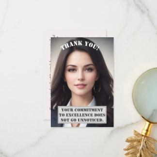 Gepersonaliseerde bedankpas: Erkende uitmuntendhei Bedankkaart