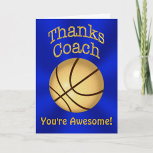 Gepersonaliseerde Bedankt Basketbal Coach Kaarten