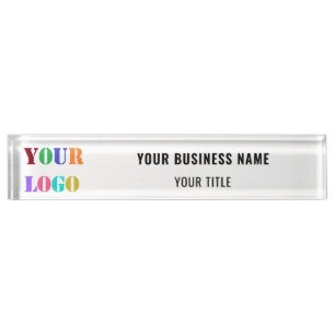 Gepersonaliseerde Bedrijf Logo Business Desk Naam  Naambordje