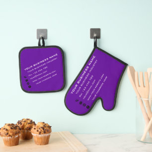 Gepersonaliseerde Bedrijf Oven Mitt & Pothouder Se Ovenwant & Pannenlap Set