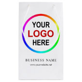Gepersonaliseerde bedrijfs logo klein cadeauzakje (Achterkant)