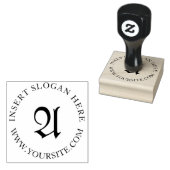 Gepersonaliseerde Bedrijfs Monogram Ronde Rubberst Rubberstempel (Gestempeld)