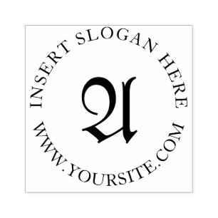 Gepersonaliseerde Bedrijfs Monogram Ronde Rubberst Rubberstempel