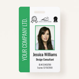 Gepersonaliseerde bedrijfscertificeerde groene ID Badge