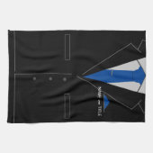 Gepersonaliseerde Bedrijfsnaam Funny Keuken Handdo Theedoek (Horizontaal)