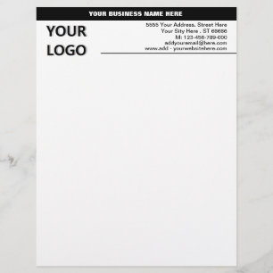 Gepersonaliseerde Bedrijfsnaam Info Letterhead Briefhoofd