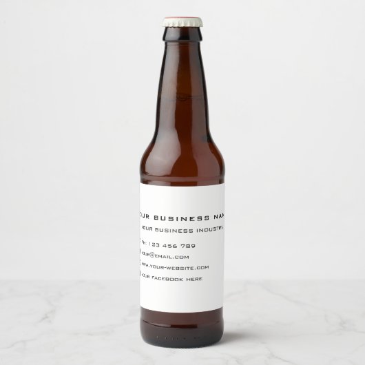 Gepersonaliseerde Bedrijfsnaam Tekst Info Fles Lab Bier Etiket (Voorkant)