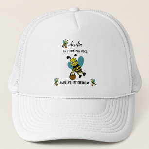 Gepersonaliseerde Bee thema 1e Verjaardagsfeest Trucker Pet