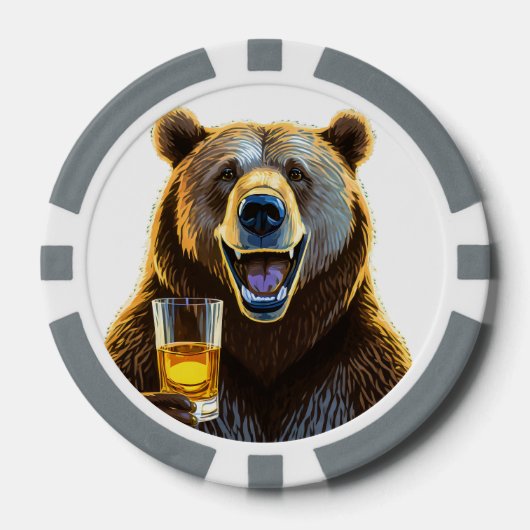 Gepersonaliseerde Beer composiet poker chips (Voorkant)