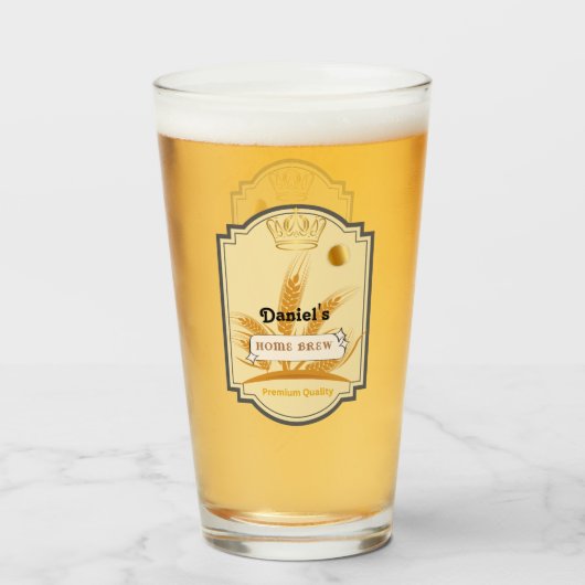 Gepersonaliseerde Beer Glass Cup Glas (Voorkant gevuld)