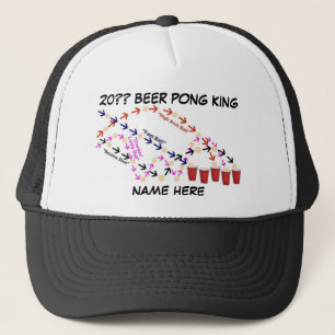 Gepersonaliseerde Beer Pong King Trucker Pet