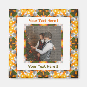 Gepersonaliseerde begroetingsfoto Oranje Vaderdag Magneet