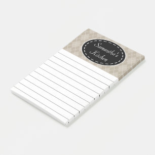 Gepersonaliseerde Beige Kitchen Post Het merkt op Post-it® Notes