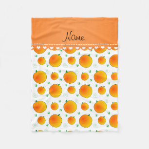 Gepersonaliseerde benaming witte perziken groene b fleece deken