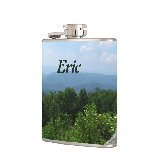 Gepersonaliseerde bergen Scenery Skyline Drive Heupfles (Links)