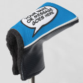 Gepersonaliseerde Bericht Spraak Bubble Leuk Golfheadcover (3/4 voorkant)
