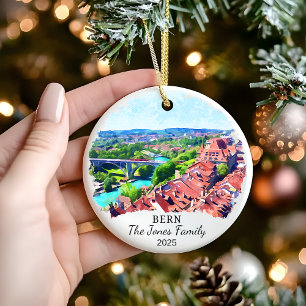 Gepersonaliseerde Bern Ornament, Zwitserland Gift Keramisch Ornament