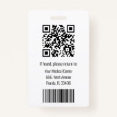 Gepersonaliseerde beroepsbeoefenaren in de gezondh badge (Achterkant)