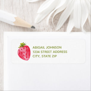 Gepersonaliseerde Berry Eerste Verjaardag Aardbei Etiket