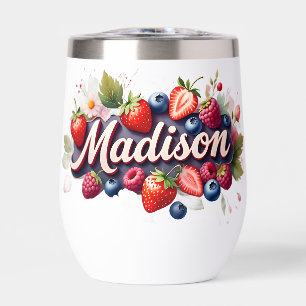 Gepersonaliseerde Berry Floral Tumbler - "Madison"