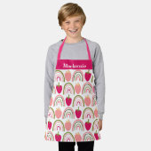 Gepersonaliseerde Berry Kleurrijke Regenbogen Zoet Schort (Gedragen)
