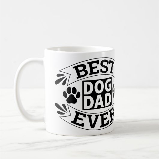 Gepersonaliseerde Best Dog Dad Mok met Foto (Links)