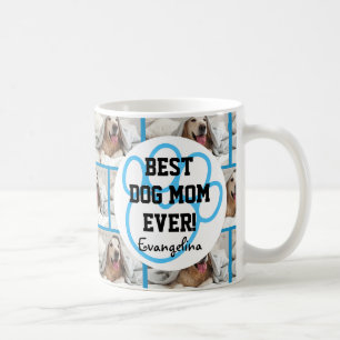 Gepersonaliseerde BEST DOG MOM EVER Photo Coffee M Koffiemok