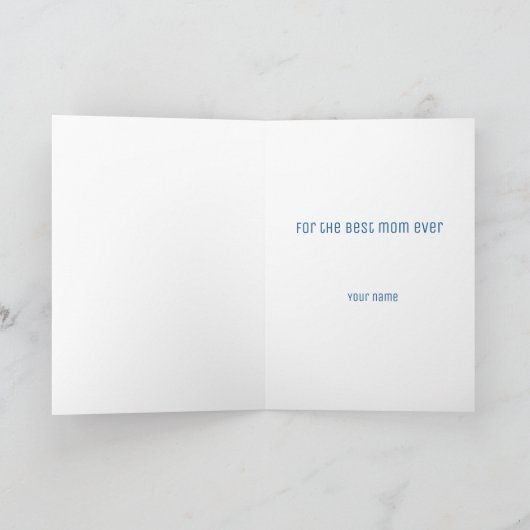 Gepersonaliseerde Best Ever Moederdag Typografie Kaart (Binnen)