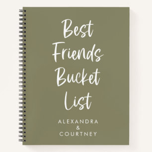 Gepersonaliseerde Best Friends Adventure Checklist Notitieboek